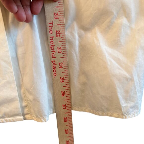 VTG Croft & Barrow 100% Cotton Button Up Shirt Women 10 White Embroidered - Picture 7 of 12